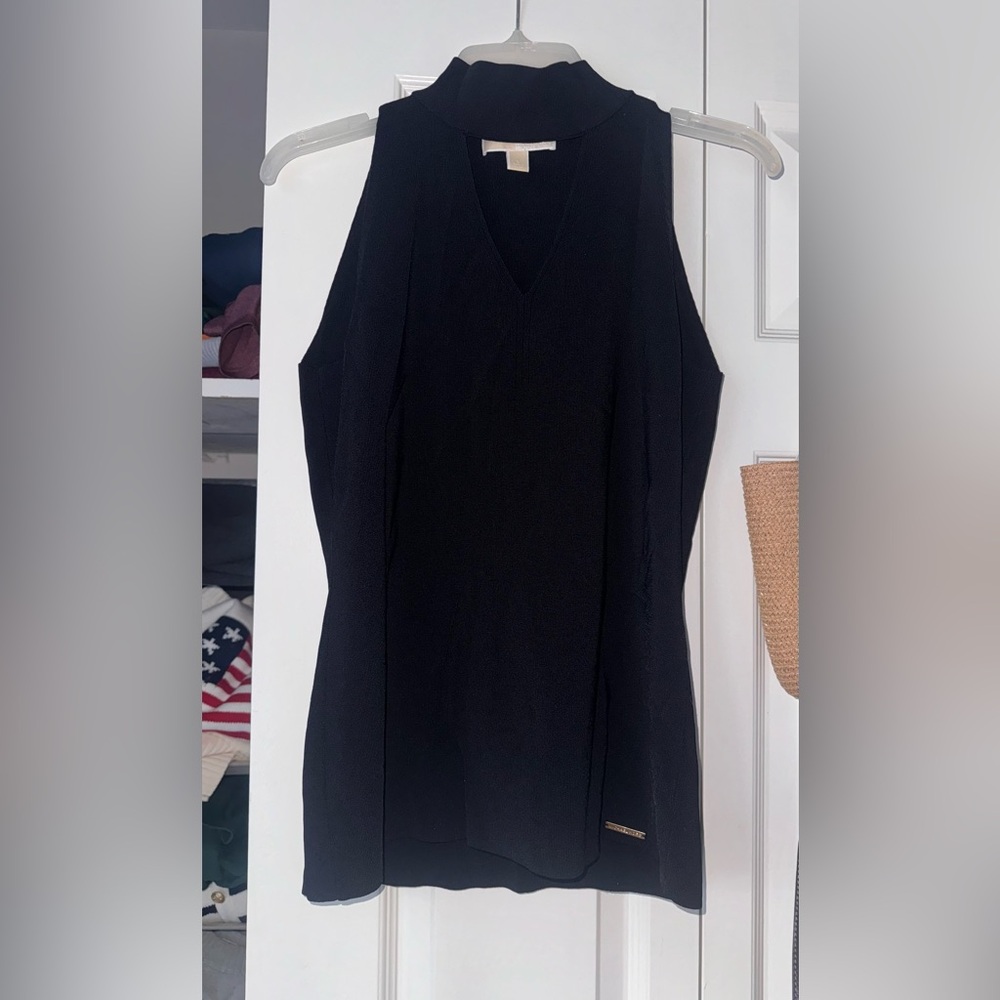 Michael Kors sleeveless high neck business casual top